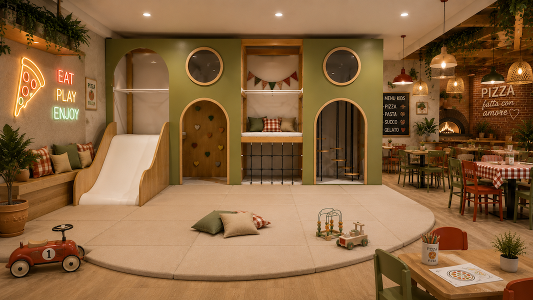 Atmosfera Wood Play Tower M — Little Italy, setor Restaurantes