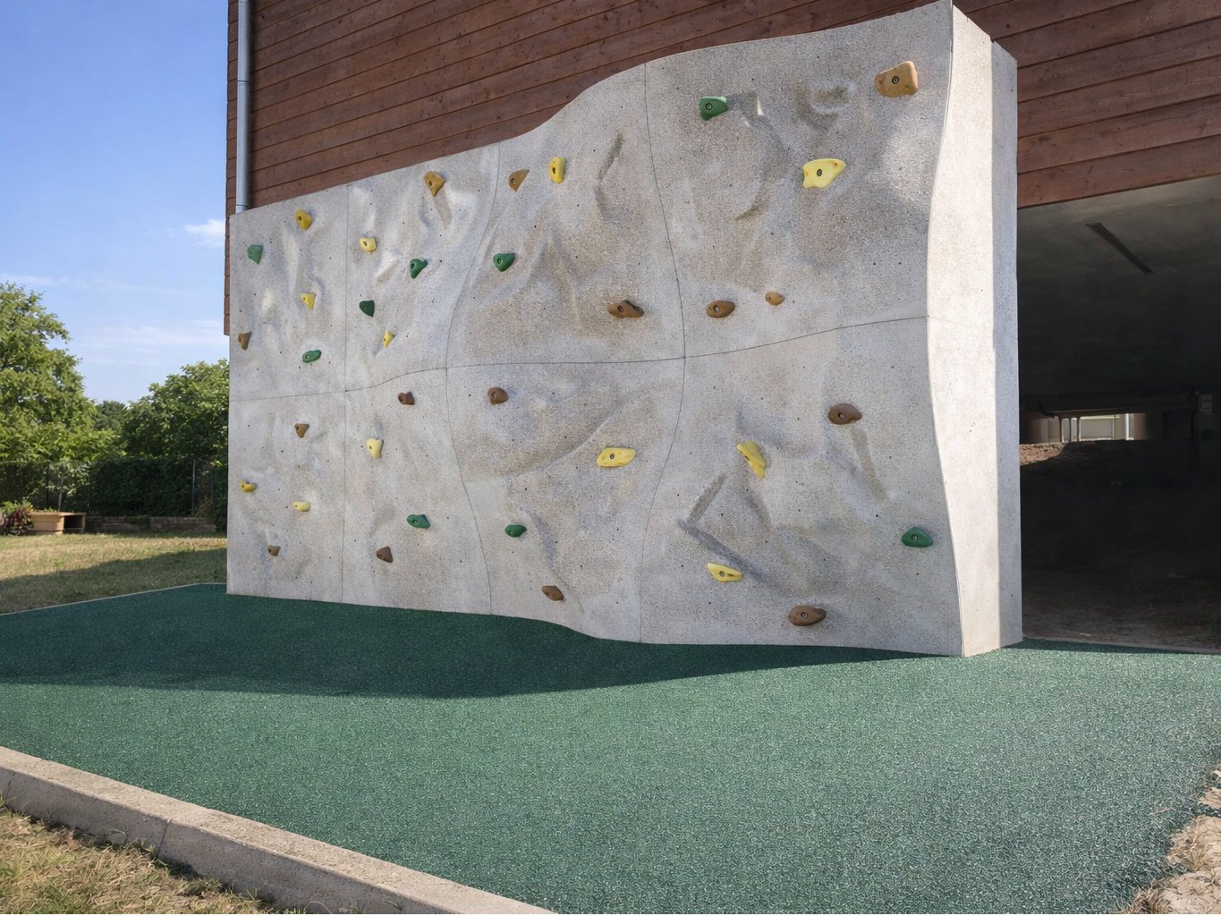 Painéis de escalada exterior para escolas